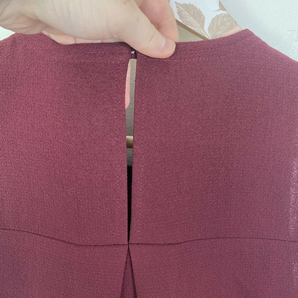 NWT Madewell Crepe Canal Tank Top Maroon - Picture 6 of 6